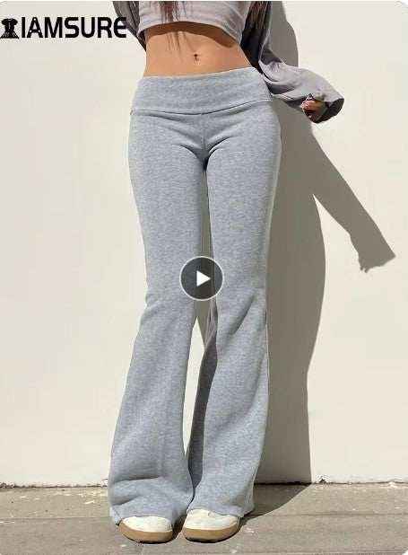Casual Sexy Basic Solid Flare Pants - Baby B's